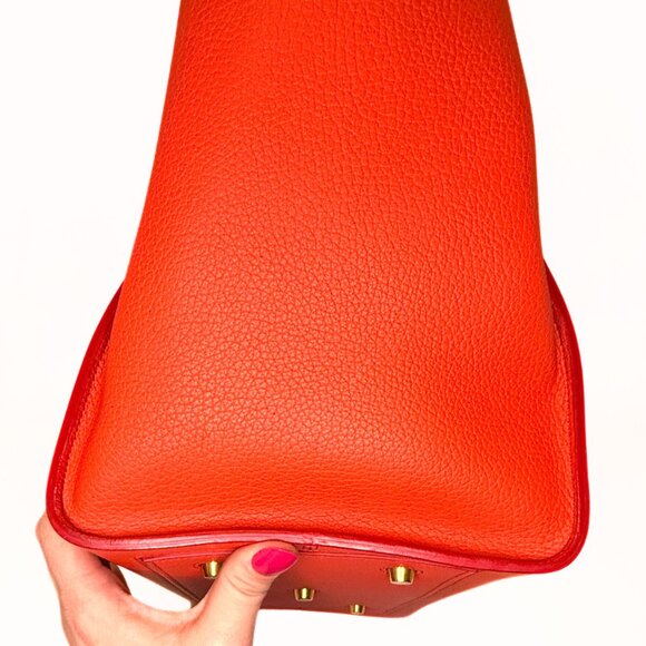 Celine Red Tie Knot Leather Purse and Pouch - Picture 7 of 15